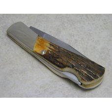Frost Cutlery Japan Genuine Deer Stag Tiger Shark Lockback Knife in Box Frost Cutlery Japan Genuine Deer Stag Tiger Shark Lockback Knife in Box