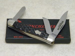 Winchester Trademark USA 1987 Bone 3964 Stockman Knife in Box
