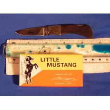 Vintage Parker Cutlery Co Little Mustang Pocketknife (Model # TY-224) w/ Black Wood Handles -NOS