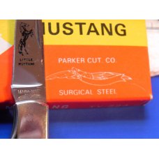 Vintage Parker Cutlery Co Little Mustang Pocketknife (Model # TY-224) w/ Black Wood Handles -NOS