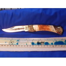 Vintage Parker IMAI K-139 Large Lockback Hunting Knife w/ Wildlife Mountain Lion Blade Etching - NOS Vintage Parker IMAI K-139 Large Lockback Hunting Knife w/ Wildlife Mountain Lion Blade Etching - NOS