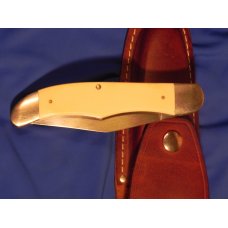 Vintage 1978-8 Parker-Frost Scrimshaw 2 Blade Hunting Knife with Bear Cubs Scrimshaw & Blade Etching Vintage 1978-8 Parker-Frost Scrimshaw 2 Blade Hunting Knife with Bear Cubs Scrimshaw & Blade Etching