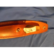 Vintage 1978-8 Parker-Frost Scrimshaw 2 Blade Hunting Knife with Bear Cubs Scrimshaw & Blade Etching Vintage 1978-8 Parker-Frost Scrimshaw 2 Blade Hunting Knife with Bear Cubs Scrimshaw & Blade Etching