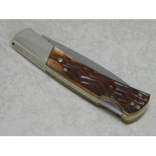 Frost Cutlery Japan Jigged Bone Stag Barracuda Lockback Knife in Box Frost Cutlery Japan Jigged Bone Stag Barracuda Lockback Knife in Box