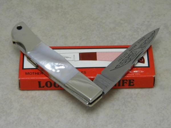Parker Cut. Co. Surgical Steel Japan Pearl Eagle Brand Lockback Knife in Box Parker Cut. Co. Surgical Steel Japan Pearl Eagle Brand Lockback Knife in Box