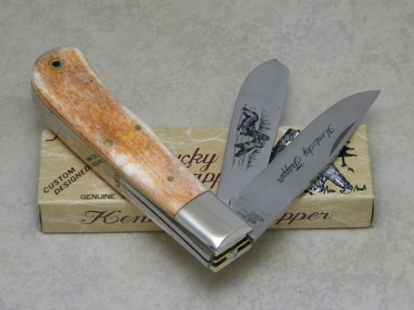 Frost Cutlery Japan Smooth Bone "Kentucky Trapper" Jumbo Trapper Knife in Box Frost Cutlery Japan Smooth Bone "Kentucky Trapper" Jumbo Trapper Knife in Box