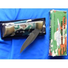 Vintage Parker K267 Large Lockback Hunting Knife w/ Special Forces within a flying Eagle Blade Etch Vintage Parker K267 Large Lockback Hunting Knife w/ Special Forces within a flying Eagle Blade Etch