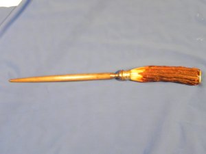 Vintage J A Henckels Sharpening Rod with Premium Stag Handles – Used but Nice one!