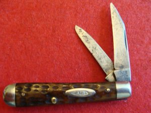Case XX Bone Green Handle 1920 - 1940 (Cicrle C) Jack Knife