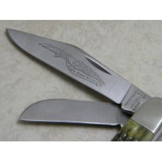 Parker Edwards Alabama, USA Eagle Brand Genuine Green Bone 95143 Stockman Knife in Box c.1980's Parker Edwards Alabama, USA Eagle Brand Genuine Green Bone 95143 Stockman Knife in Box c.1980's