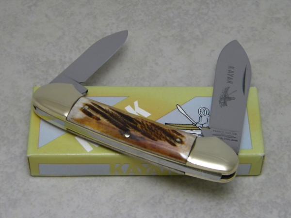 Parker Cut. Co. Japan Jigged Bone Kayak Canoe Pattern Knife in Box Parker Cut. Co. Japan Jigged Bone Kayak Canoe Pattern Knife in Box