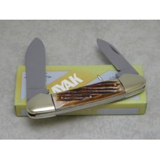 Parker Cut. Co. Japan Jigged Bone Kayak Canoe Pattern Knife in Box