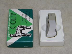 Parker Cut. Co. Japan Genuine Pearl Colt Lockback Knife in Box