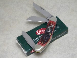 Case XX USA 2001 Cabernet Bone T.B.6339 SS Tony Bose Sowbelly Knife with Box