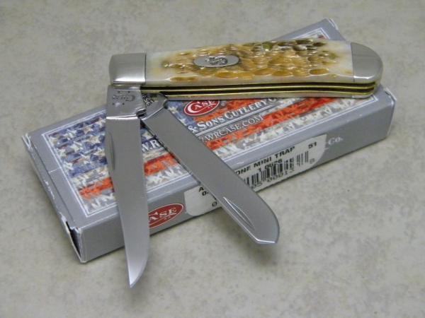 Case XX USA 2016 Amber Bone 6207 SS Mini Trapper Knife in Box Case XX USA 2016 Amber Bone 6207 SS Mini Trapper Knife in Box