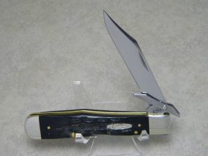 Case XX USA 2017 Bone BH111 1/2 Swing Guard Cheetah Pattern Lockback Knife in Box