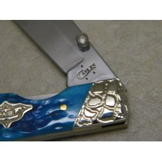 Case XX USA 2017 Caribbean Blue Bone 6154L SS Decorative Copperlock Knife in Box Case XX USA 2017 Caribbean Blue Bone 6154L SS Decorative Copperlock Knife in Box