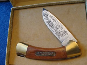 Boker Solingen German 1979 Limited Edition. Wood Hardware Commemorative Folding Lockback