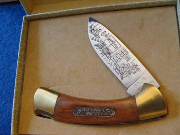 Boker Solingen German 1979 Limited Edition. Wood Hardware Commemorative Folding Lockback