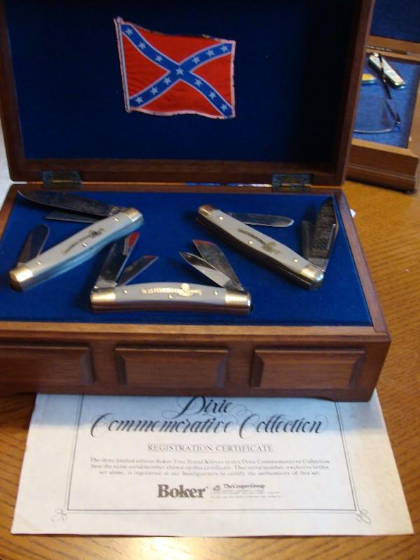 Boker 1979 Dixie Commemorative Three Knife Music Box Set