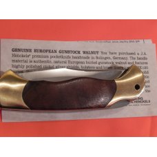 Vintage J A Henckels HK120-GSW Folding Hunter w/ Euro Gunstock Walnut handles - NOS in box w/ COA Vintage J A Henckels HK120-GSW Folding Hunter w/ Euro Gunstock Walnut handles - NOS in box w/ COA