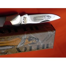 Vintage Frost Custom Design Mother of Pearl Naked Lady Folding Lockblade Pocket Knife -Mdl#69