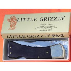 Vintage Parker-Frost Folding Hunter "Little Grizzly" Hunting Pocket knife w Black Wood Handles Vintage Parker-Frost Folding Hunter "Little Grizzly" Hunting Pocket knife w Black Wood Handles