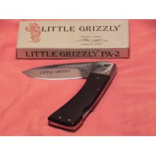 Vintage Parker-Frost Folding Hunter "Little Grizzly" Hunting Pocket knife w Black Wood Handles Vintage Parker-Frost Folding Hunter "Little Grizzly" Hunting Pocket knife w Black Wood Handles