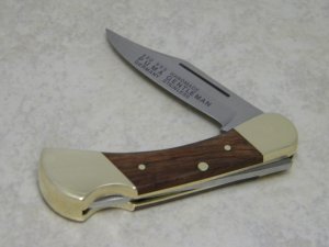 Puma Germany Stainless Wood 220 955 Gentleman Lockback Knife c.1990