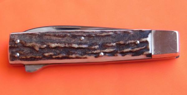 Vintage J A Henckels Premium "Show Case" Stag handled Single LockBlade (Push Lever Lock) PocketKnife Vintage J A Henckels Premium "Show Case" Stag handled Single LockBlade (Push Lever Lock) PocketKnife