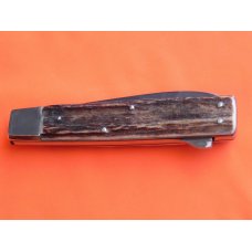 Vintage J A Henckels Premium "Show Case" Stag handled Single LockBlade (Push Lever Lock) PocketKnife Vintage J A Henckels Premium "Show Case" Stag handled Single LockBlade (Push Lever Lock) PocketKnife