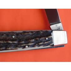 Vintage J A Henckels Premium "Show Case" Stag handled Single LockBlade (Push Lever Lock) PocketKnife Vintage J A Henckels Premium "Show Case" Stag handled Single LockBlade (Push Lever Lock) PocketKnife