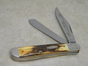 Case XX USA Stag 5240 SP SS "Case XX Tested Centennial 1889-1989" Dogleg Trapper Knife