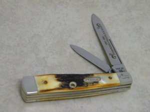 Case XX USA Stag 5215 SS "Case XX Tested Centennial 1889-1989" Gunstock Jack Knife