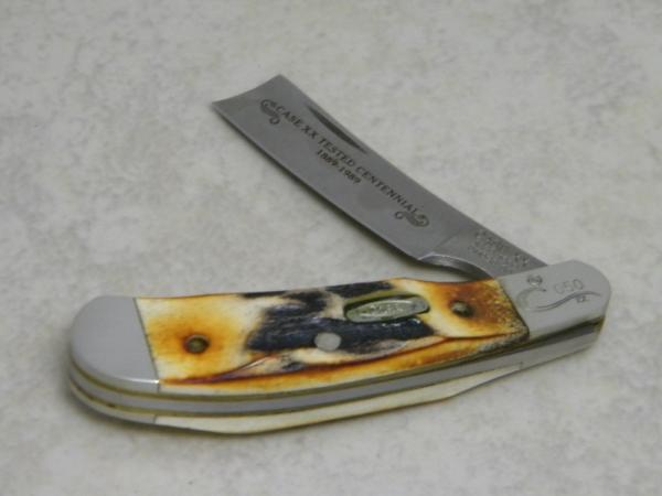 Case XX USA Stag 511098 SS "Case XX Tested Centennial 1889-1989" Razor Jack Knife