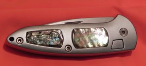 WOW Boker Top Lock Push Button Automatic Open Pocket Knife w Premium Abalone Handles -NOS & Rare WOW