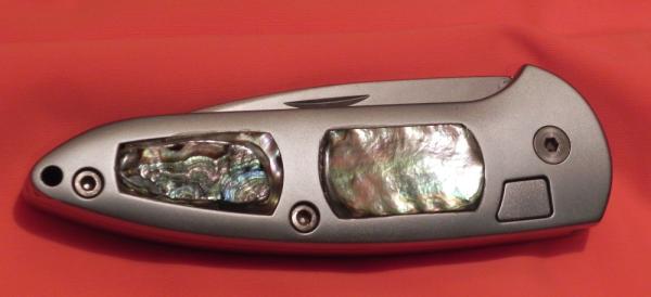 WOW Boker Top Lock Push Button Automatic Open Pocket Knife w Premium Abalone Handles -NOS & Rare WOW