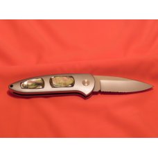 WOW Boker Top Lock Push Button Automatic Open Pocket Knife w Premium Abalone Handles -NOS & Rare WOW