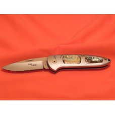 WOW Boker Top Lock Push Button Automatic Open Pocket Knife w Premium Abalone Handles -NOS & Rare WOW