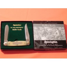 Remington Bullet "LumberJack" Knife Smooth Bone Handles & Featuring Sterling Silver Bullet NIB & NOS Remington Bullet "LumberJack" Knife Smooth Bone Handles & Featuring Sterling Silver Bullet NIB & NOS
