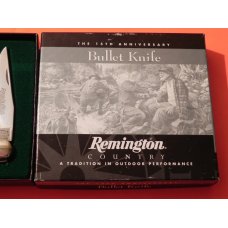 Remington Bullet "LumberJack" Knife Smooth Bone Handles & Featuring Sterling Silver Bullet NIB & NOS Remington Bullet "LumberJack" Knife Smooth Bone Handles & Featuring Sterling Silver Bullet NIB & NOS