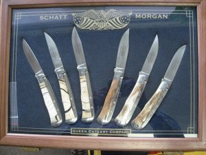 SCHATT & MORGAN FINAL RUN OF SET OF #3 AUTOS IN MAMMOTH IVORY