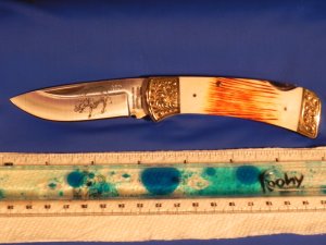 Vintage Parker IMAI K-538 Lockback Hunting/Hunter Knife with a Boar Blade Etching -NOS - Serial #482