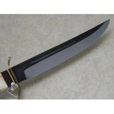 Wildcat Solingen Germany Stag B55X Fixed Blade Sheath Knife with Partial Blued Blade