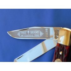 Vintage Boker Tree Brand Classic 2 Blade Trapper w Premium Dark Red Handles & Blade Etch MDL#2525 Vintage Boker Tree Brand Classic 2 Blade Trapper w Premium Dark Red Handles & Blade Etch MDL#2525