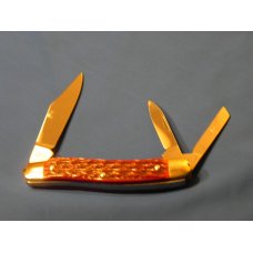 Vint J A Henckels Whitter, HK-7-B Pocket Knife w Nice Dark Red Pick-bone Handles & Frost Blade Etch Vint J A Henckels Whitter, HK-7-B Pocket Knife w Nice Dark Red Pick-bone Handles & Frost Blade Etch