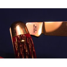 Vint J A Henckels Whitter, HK-7-B Pocket Knife w Nice Dark Red Pick-bone Handles & Frost Blade Etch Vint J A Henckels Whitter, HK-7-B Pocket Knife w Nice Dark Red Pick-bone Handles & Frost Blade Etch