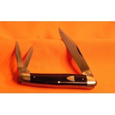 Vintage J A Henckels Serpentine Whitter Pocket Knife w/ Slick Black Synthetic Handles & Rare Shield Vintage J A Henckels Serpentine Whitter Pocket Knife w/ Slick Black Synthetic Handles & Rare Shield
