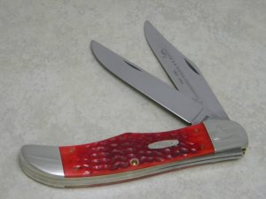 Case XX USA Tested Centennial 1889-1989 Serial #050 Red Bone R6265 SS Folding Hunter Knife