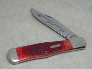 Case XX USA Tested Centennial 1889-1989 Serial #050 Red Bone RC1050 SS Big Coke Bottle Knife